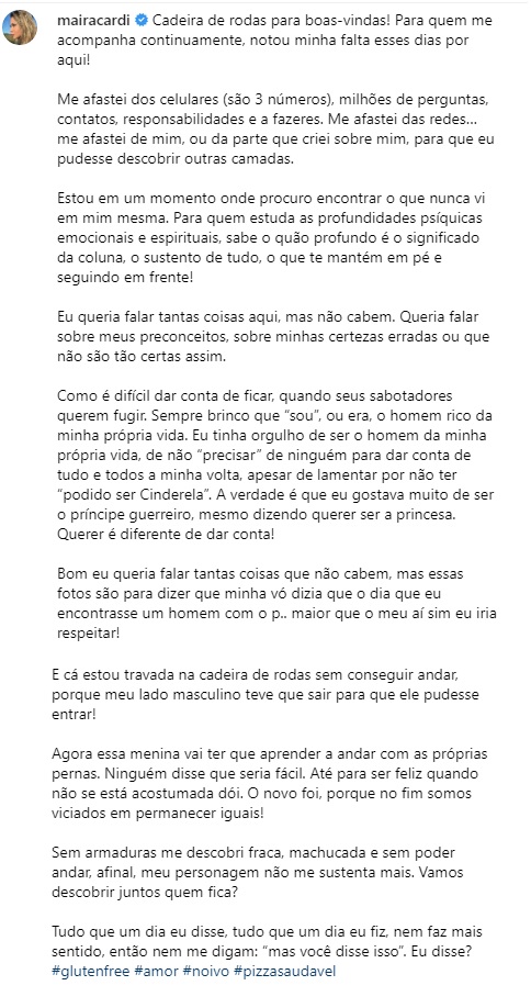 Em Cadeira De Rodas Ma Ra Cardi Se Declara A Thiago Nigro Meu Lado